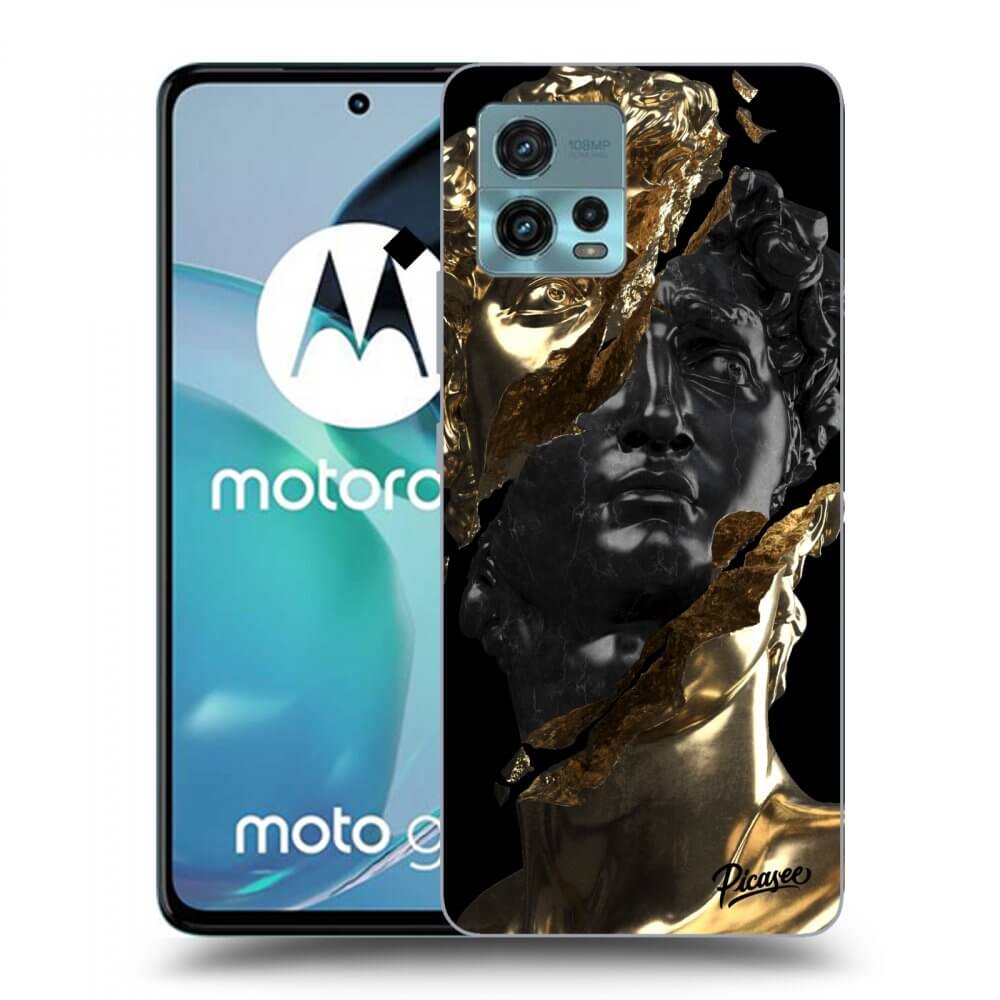 Picasee husă neagră din silicon pentru Motorola Moto G72 - Gold - Black