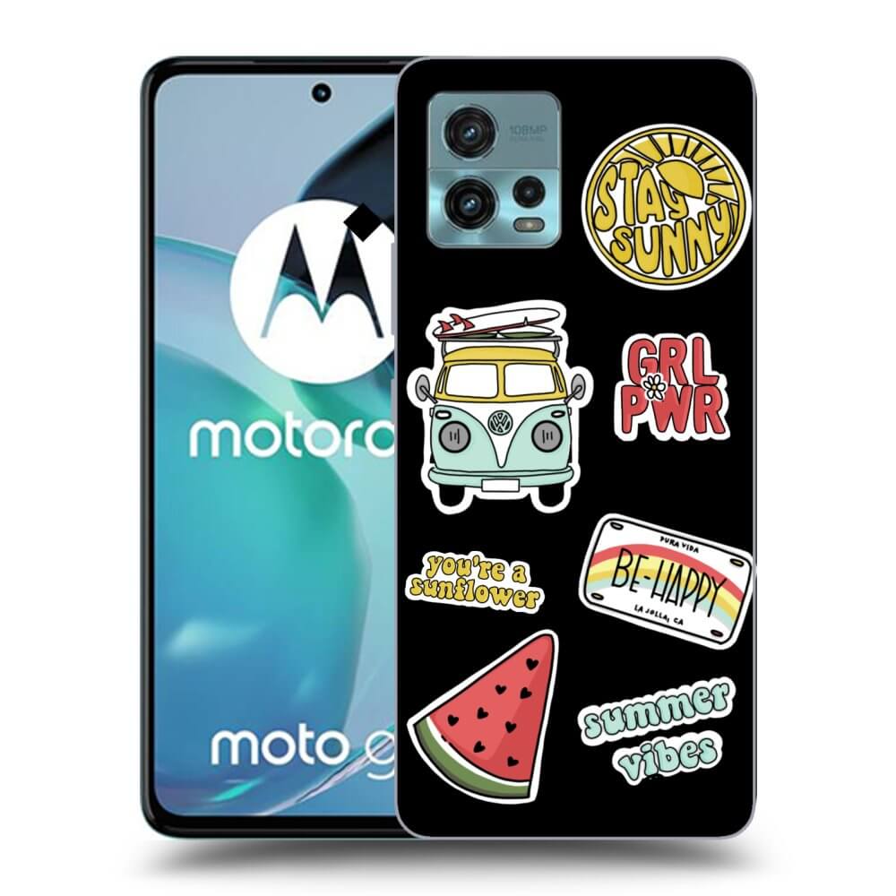Picasee husă neagră din silicon pentru Motorola Moto G72 - Summer