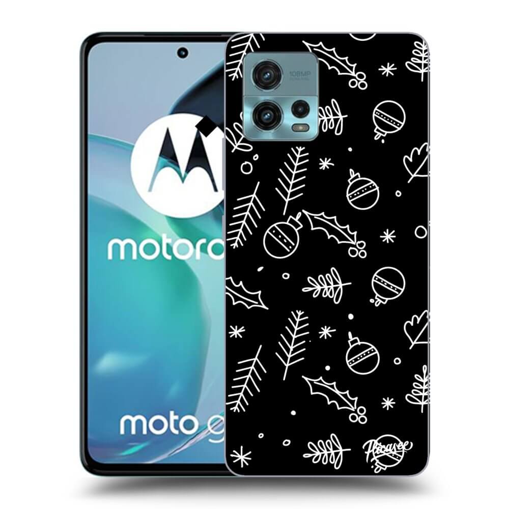 Picasee husă neagră din silicon pentru Motorola Moto G72 - Mistletoe
