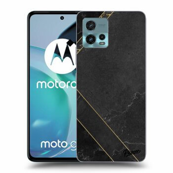 Picasee husă transparentă din silicon pentru Motorola Moto G72 - Black tile