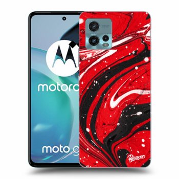 Picasee husă neagră din silicon pentru Motorola Moto G72 - Red black
