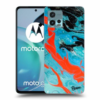 Picasee husă neagră din silicon pentru Motorola Moto G72 - Blue Magma