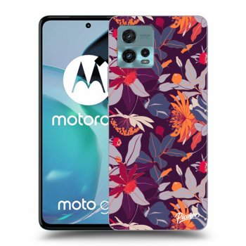 Picasee husă transparentă din silicon pentru Motorola Moto G72 - Purple Leaf