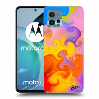 Picasee husă neagră din silicon pentru Motorola Moto G72 - Bubbles
