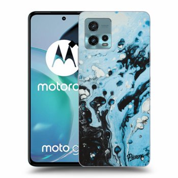 Picasee husă neagră din silicon pentru Motorola Moto G72 - Organic blue