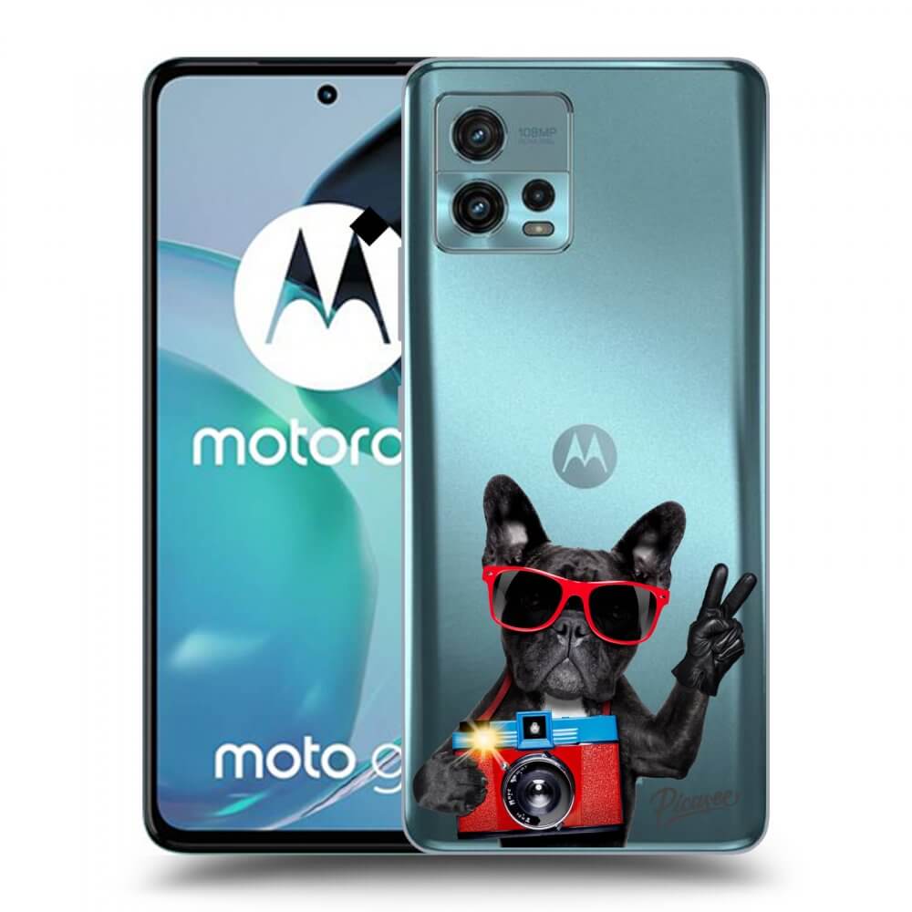Picasee husă transparentă din silicon pentru Motorola Moto G72 - French Bulldog