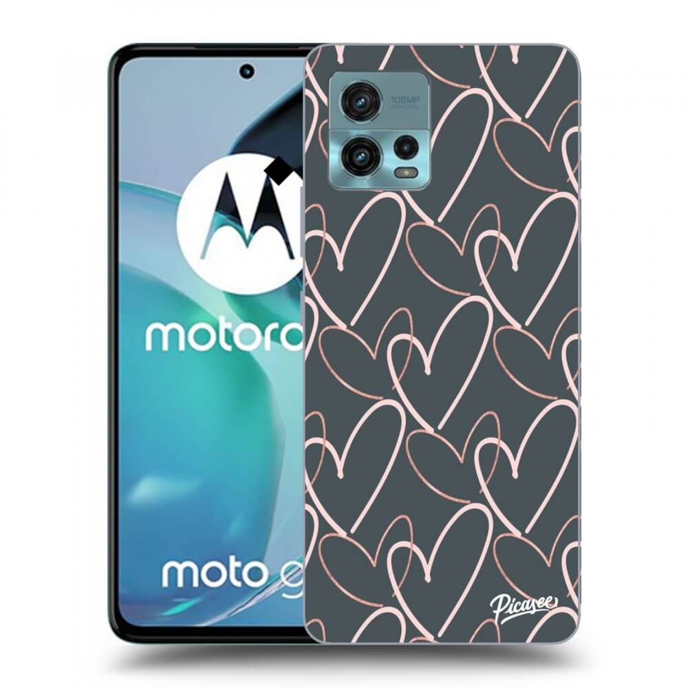 Picasee husă neagră din silicon pentru Motorola Moto G72 - Lots of love