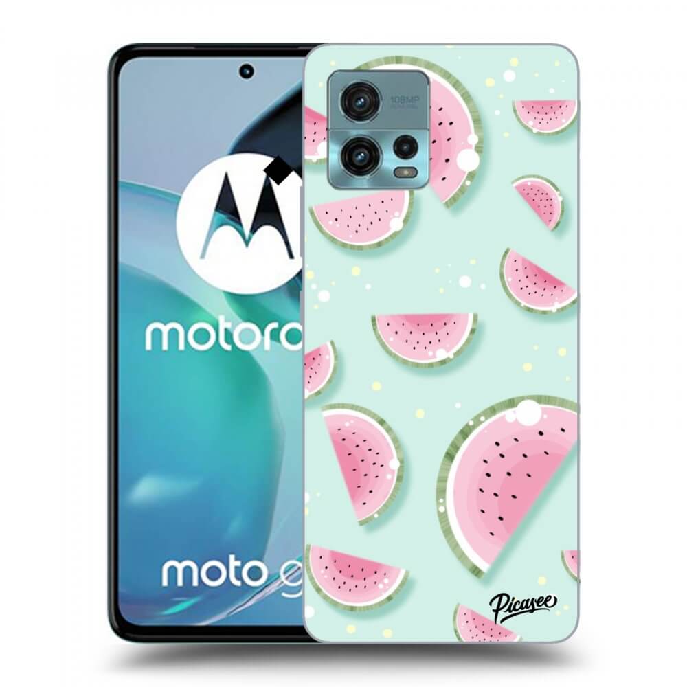 Picasee husă neagră din silicon pentru Motorola Moto G72 - Watermelon 2