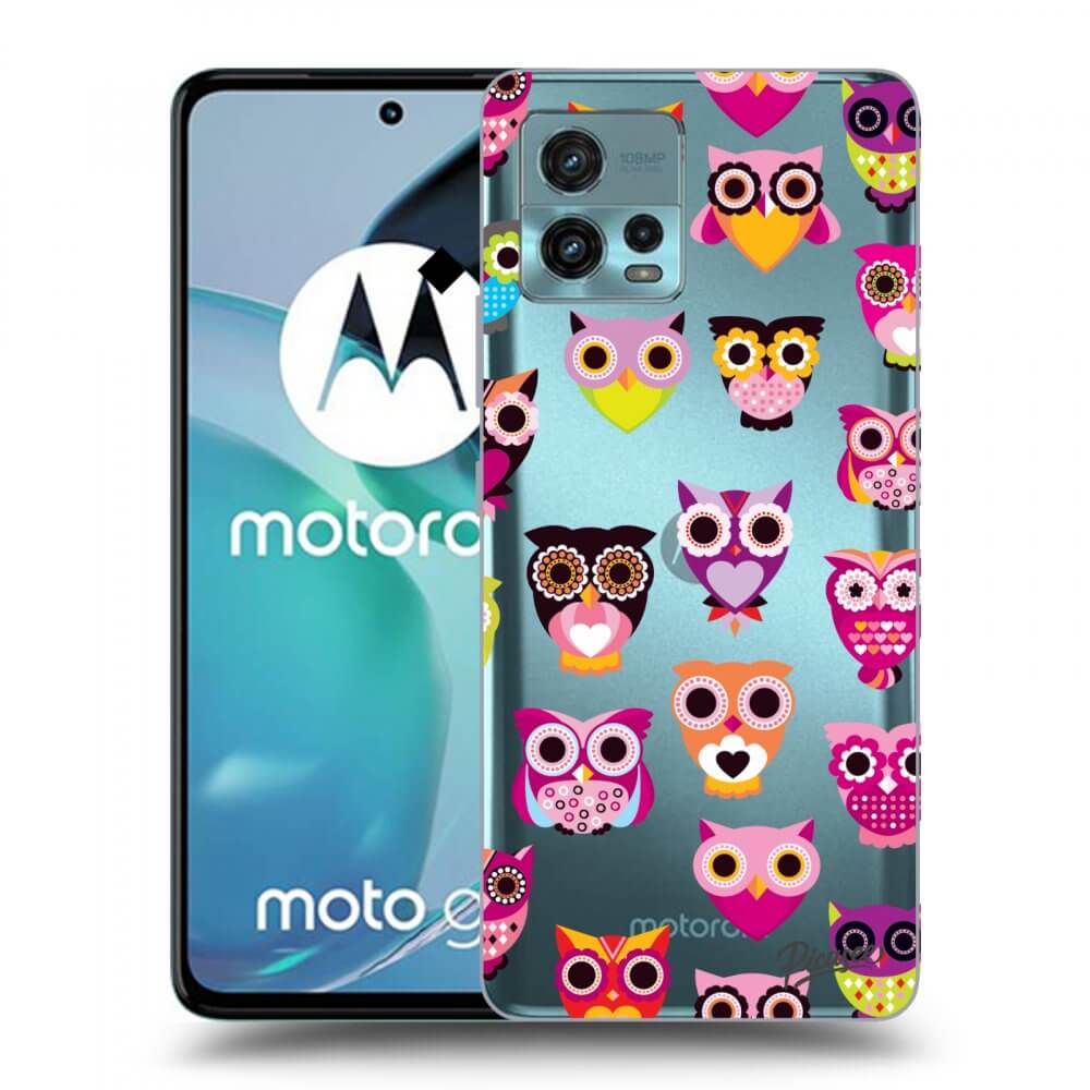Picasee husă transparentă din silicon pentru Motorola Moto G72 - Owls