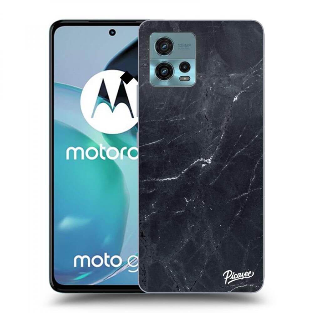 Picasee husă transparentă din silicon pentru Motorola Moto G72 - Black marble