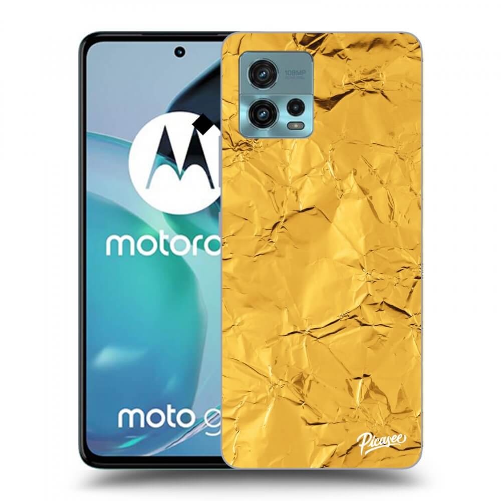 Picasee husă transparentă din silicon pentru Motorola Moto G72 - Gold