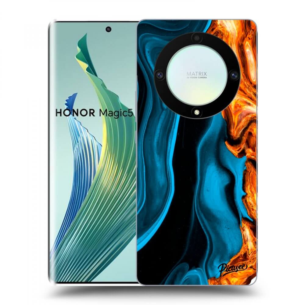 Picasee husă transparentă din silicon pentru Honor Magic5 Lite 5G - Gold blue