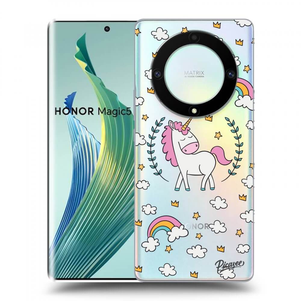 Picasee husă transparentă din silicon pentru Honor Magic5 Lite 5G - Unicorn star heaven