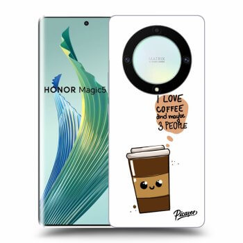 Picasee husă neagră din silicon pentru Honor Magic5 Lite 5G - Cute coffee