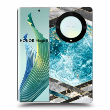 Husă pentru Honor Magic5 Lite 5G - Blue geometry