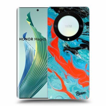 Picasee husă transparentă din silicon pentru Honor Magic5 Lite 5G - Blue Magma