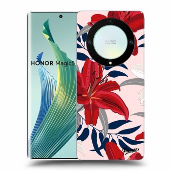 Picasee husă transparentă din silicon pentru Honor Magic5 Lite 5G - Red Lily