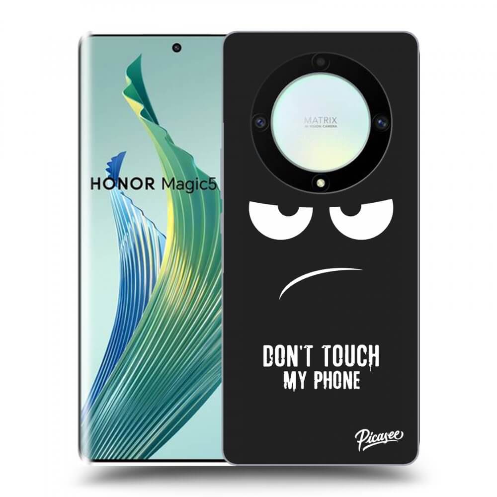 Picasee husă neagră din silicon pentru Honor Magic5 Lite 5G - Don't Touch My Phone