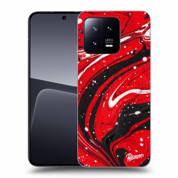 Picasee husă neagră din silicon pentru Xiaomi 13 - Red black