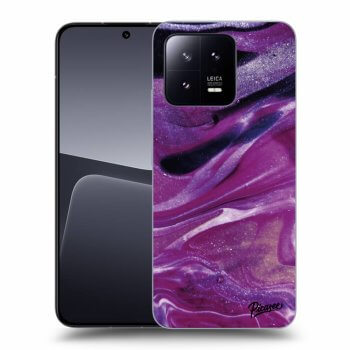 Picasee husă neagră din silicon pentru Xiaomi 13 - Purple glitter