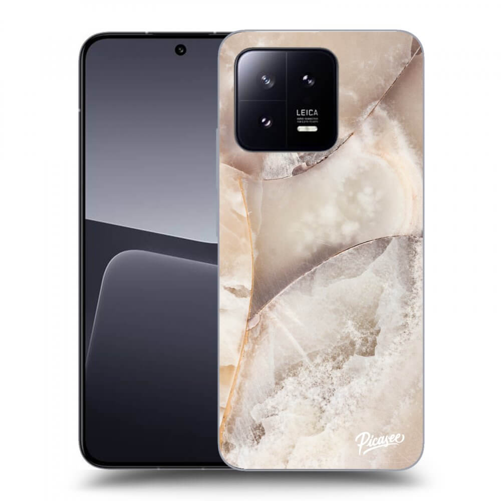 Picasee husă neagră din silicon pentru Xiaomi 13 - Cream marble