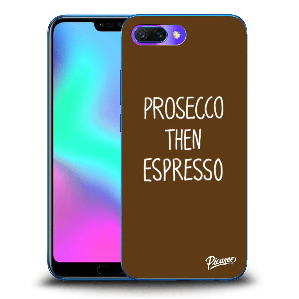 Picasee husă transparentă din silicon pentru Honor 10 - Prosecco then espresso