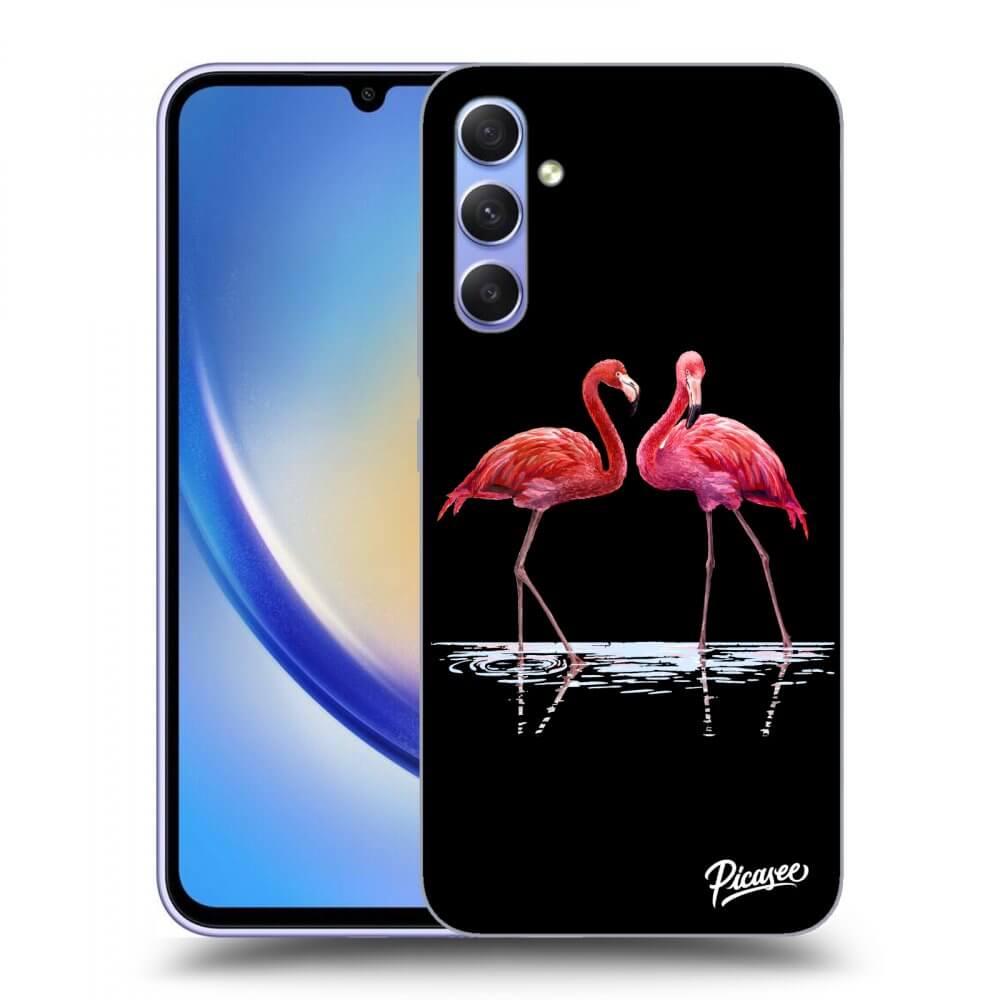 Picasee ULTIMATE CASE pentru Samsung Galaxy A34 5G A346B - Flamingos couple