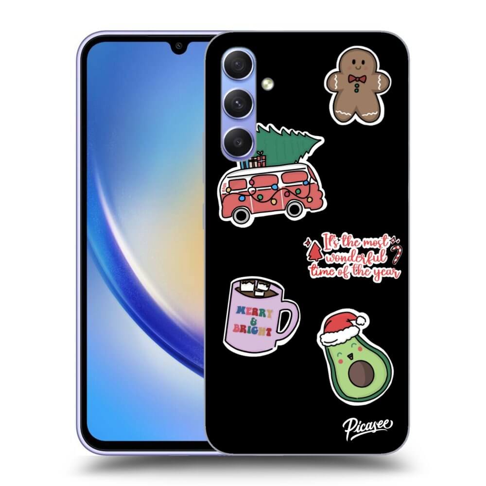 Picasee ULTIMATE CASE pentru Samsung Galaxy A34 5G A346B - Christmas Stickers