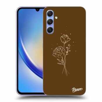 Picasee ULTIMATE CASE pentru Samsung Galaxy A34 5G A346B - Brown flowers