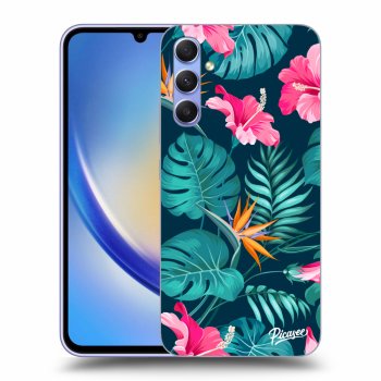 Husă pentru Samsung Galaxy A34 5G A346B - Pink Monstera