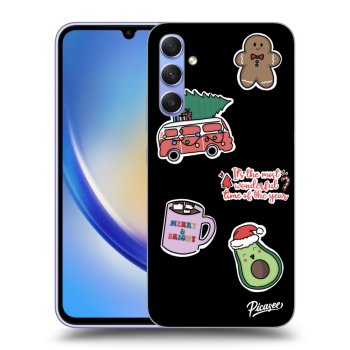 Husă pentru Samsung Galaxy A34 5G A346B - Christmas Stickers