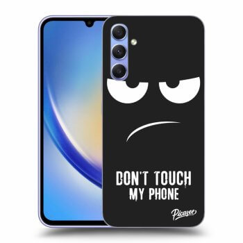Picasee husă neagră din silicon pentru Samsung Galaxy A34 5G A346B - Don't Touch My Phone