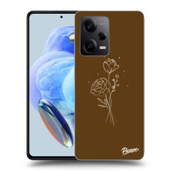 Picasee ULTIMATE CASE pentru Xiaomi Redmi Note 12 5G - Brown flowers