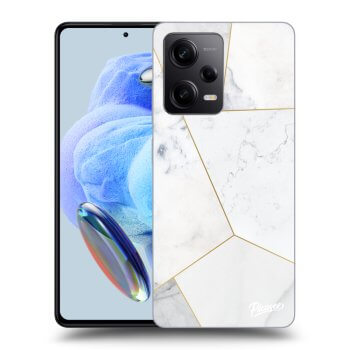 Picasee husă neagră din silicon pentru Xiaomi Redmi Note 12 5G - White tile