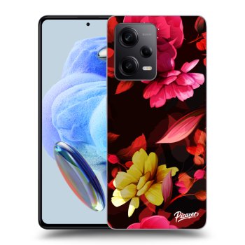 Picasee husă transparentă din silicon pentru Xiaomi Redmi Note 12 5G - Dark Peonny