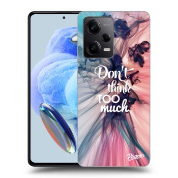 Picasee husă neagră din silicon pentru Xiaomi Redmi Note 12 5G - Don't think TOO much