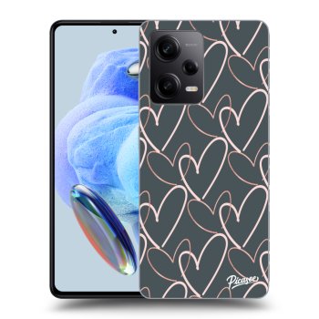 Picasee husă neagră din silicon pentru Xiaomi Redmi Note 12 5G - Lots of love