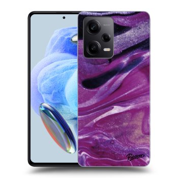 Husă pentru Xiaomi Redmi Note 12 5G - Purple glitter