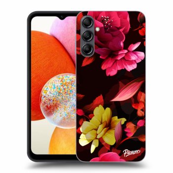 Picasee husă neagră din silicon pentru Samsung Galaxy A14 4G A145R - Dark Peonny