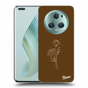 Husă pentru Honor Magic5 Pro - Brown flowers