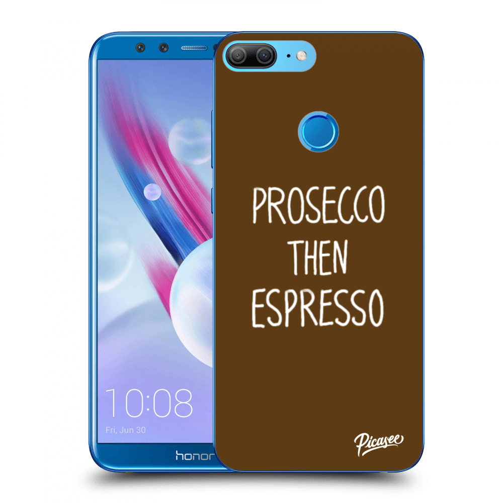 Picasee husă neagră din silicon pentru Honor 9 Lite - Prosecco then espresso