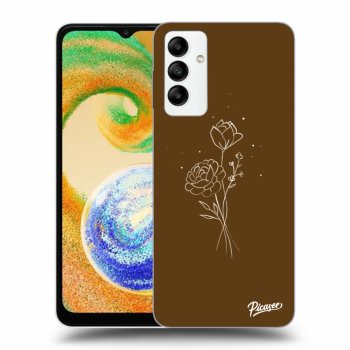 Husă pentru Samsung Galaxy A04s A047F - Brown flowers