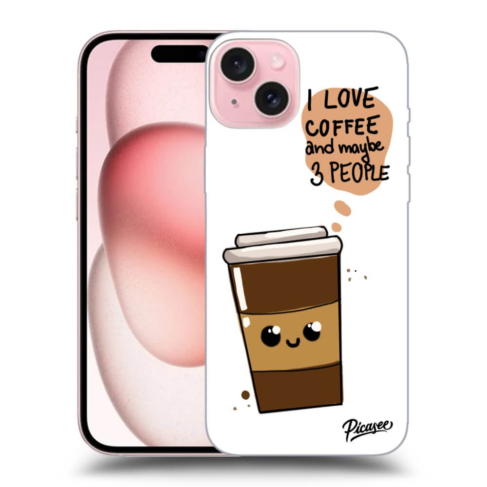 Husă Neagră Din Silicon Pentru Apple IPhone 15 - Cute Coffee