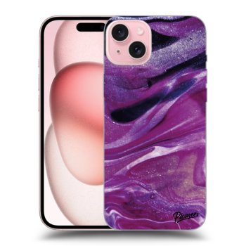 Husă pentru Apple iPhone 15 - Purple glitter