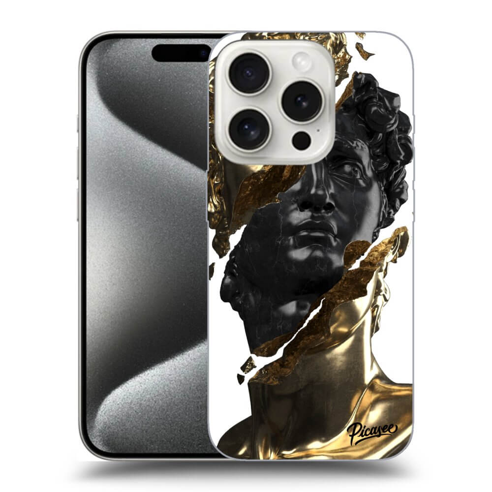 Picasee ULTIMATE CASE MagSafe pentru Apple iPhone 15 Pro - Gold - Black