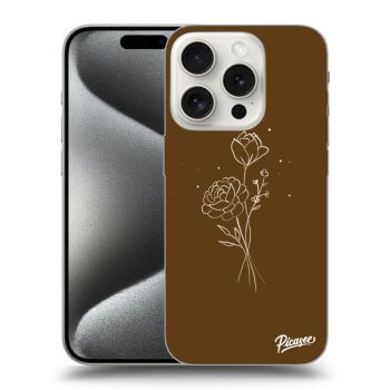 Husă pentru Apple iPhone 15 Pro - Brown flowers