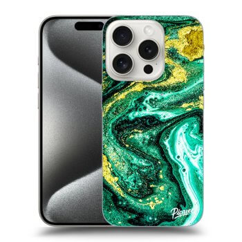 Picasee ULTIMATE CASE MagSafe pentru Apple iPhone 15 Pro - Green Gold