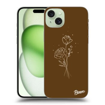 Husă pentru Apple iPhone 15 Plus - Brown flowers