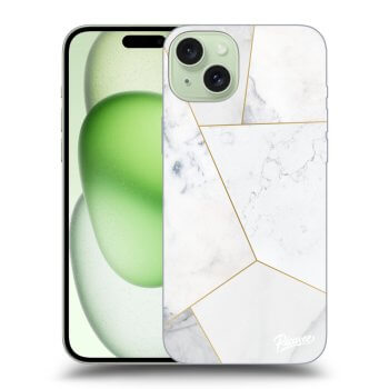 Husă pentru Apple iPhone 15 Plus - White tile