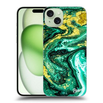 Picasee ULTIMATE CASE MagSafe pentru Apple iPhone 15 Plus - Green Gold
